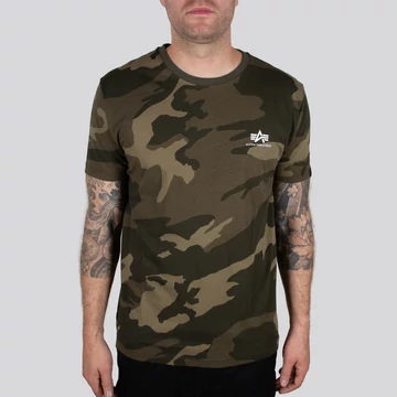 Basic T Small Logo Camo - olive camo