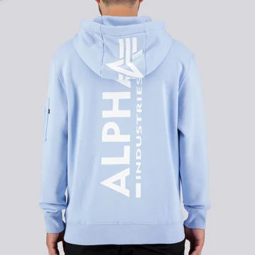 Back Print Hoody - light blue