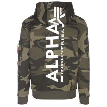 Back Print Hoody Camo - olive camo