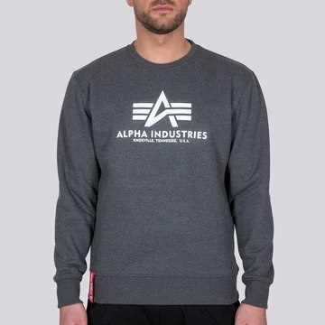 Basic Sweater - charcoal heather/white