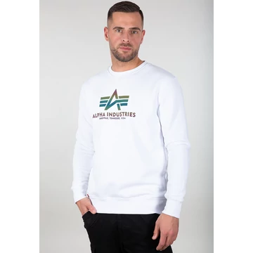 Basic Sweater Rainbow Reflective Print - white