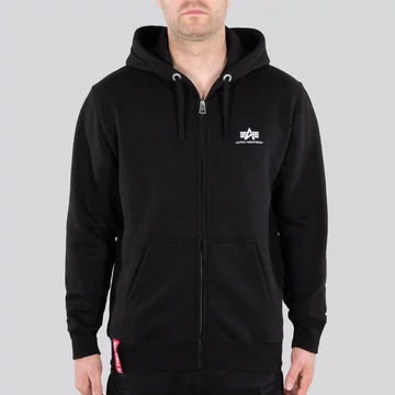 Basic Zip Hoody SL - black
