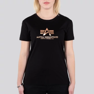 New Basic T Woman Foil Print - black/copper