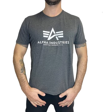 Basic T - charcoalheather/white