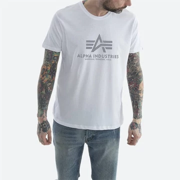 Basic T Reflective Print - white