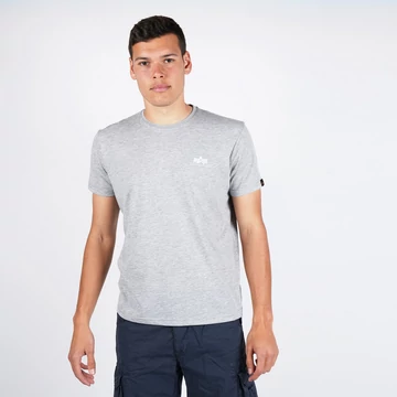 Basic T Small Logo - greyheather/white