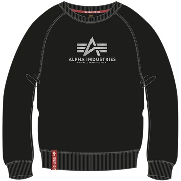 New Basic Sweater Woman Foil Print - black/metal silver
