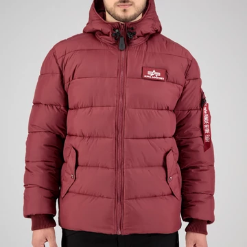 Hooded Puffer Alpha FD - burgundy