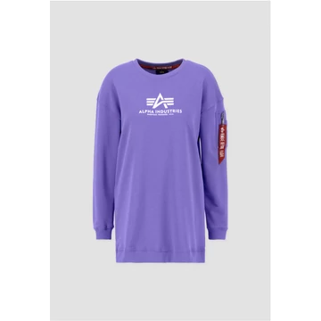 Basic Long Sweater OS Woman - electric violet