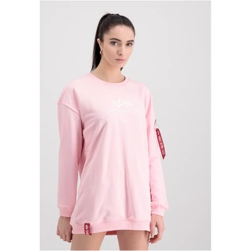 Basic Long Sweater OS Woman - pastel pink