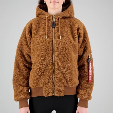 MA-1 OS Hooded Teddy Woman - camel