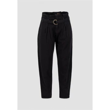 Paperbag Pant Woman - black
