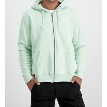 Basic Zip Hoody SL - mint