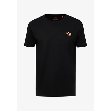 Basic T Small Logo - black/neon orange
