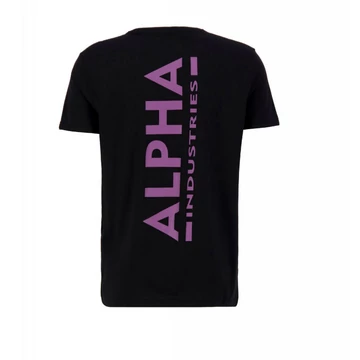 Backprint T - black/dark magenta