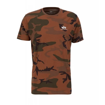 Basic T Small Logo Camo - burned camo