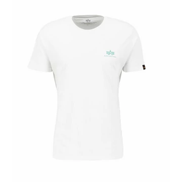 Basic T Small Logo - white/atomic green