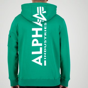 Back Print Hoody - jungle green