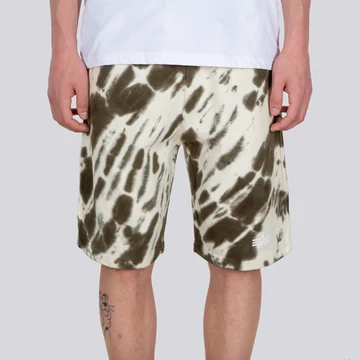 Tie Dye Shorts - dark olive
