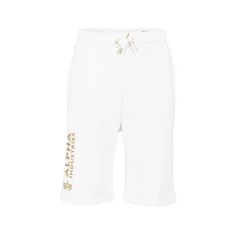 Basic Short AI Foil Print - white/yellow gold