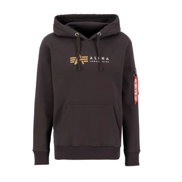 Alpha Label Hoody - hunter brown