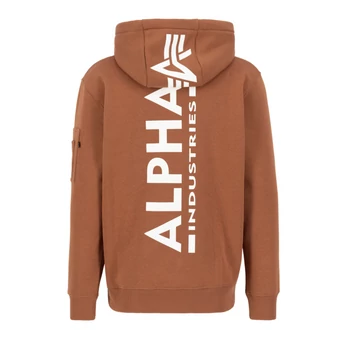 Back Print Hoody - hazel brown