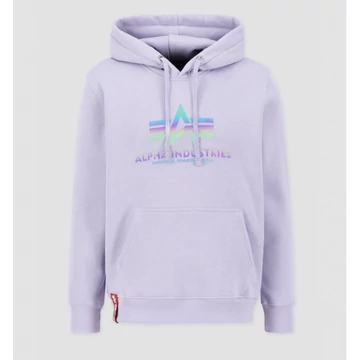 Basic Hoody Rainbow Reflective Print - pale violet