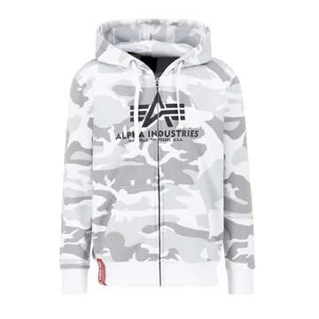 Basic Zip Hoody Camo - white camo