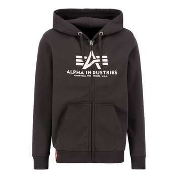 Basic Zip Hoody - hunter brown