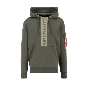 Front Print Hoody - dark olive