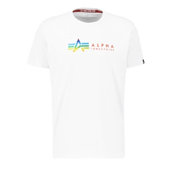 Alpha Label T Metal - white/metal red