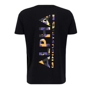 Backprint T Camo Print - black/orange
