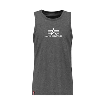 Basic Tank - charcoal heather/white
