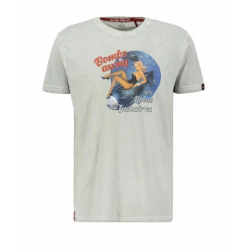 Nose Art T-shirt - dusty green