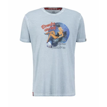 Nose Art T-shirt - greyblue