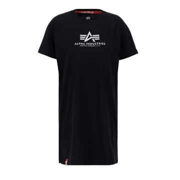 Basic T Long G Woman - black/silver
