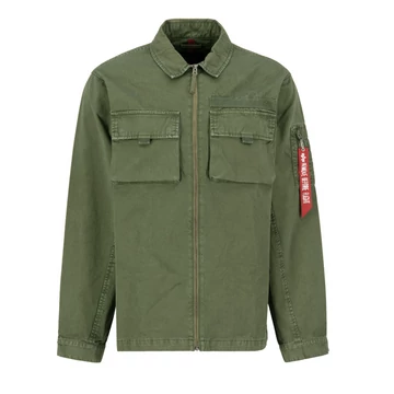Twill Overshirt - dark olive