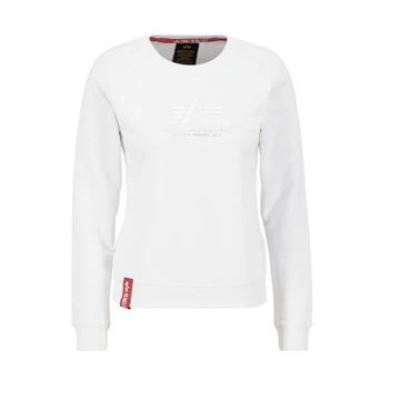 New Basic Sweater Woman Foil Print - white/metal silver