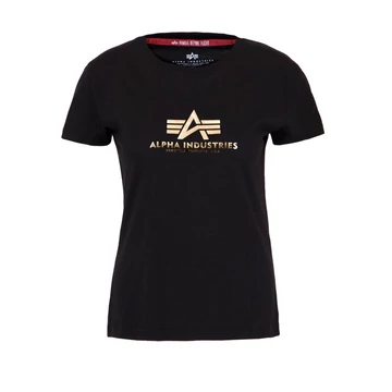 New Basic T Woman Foil Print - black/gold