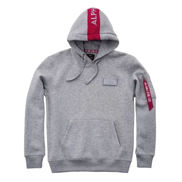 Red Stripe Hoody - greyheather