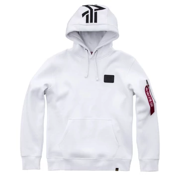 Back Print Hoody - white