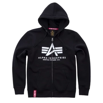 Basic Zip Hoody - black