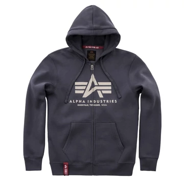 Basic Zip Hoody - greyblack