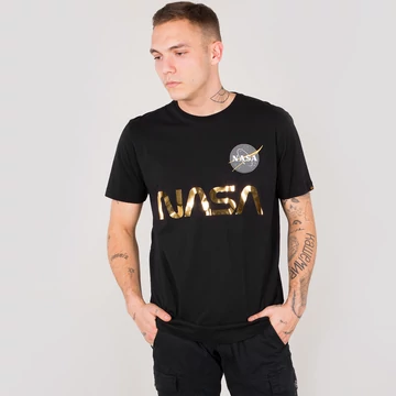 NASA Reflective T - black/gold