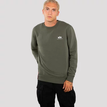 Basic Sweater Small Logo - dark olive