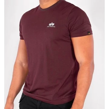 Basic T Small Logo - deep maroon