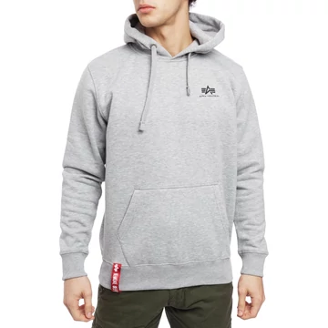 Basic Hoody Small Logo - greyheather