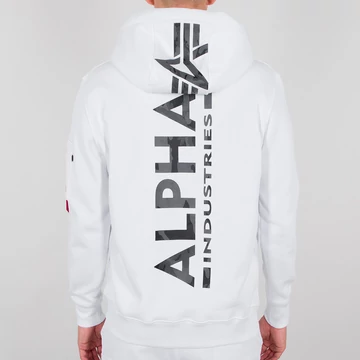Back Print Hoody Camo Print - white/black camo