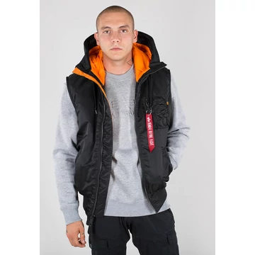Hooded MA-1 Vest - black