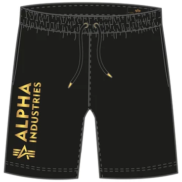Basic Short AI Foil Print - black/yellow gold